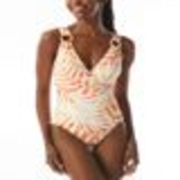 Carmen Marc Valvo Surplice-neck One-piece Swimsuit In Multi 8 - Picture 3 of 3